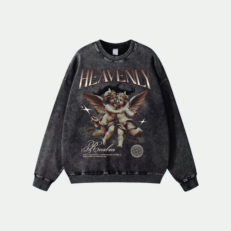 Overzise Sweatshirt Acid Wash