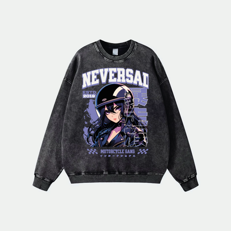 Overzise Sweatshirt Acid Wash