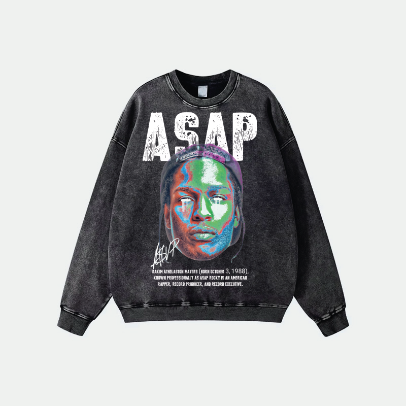 Overzise Sweatshirt Acid Wash