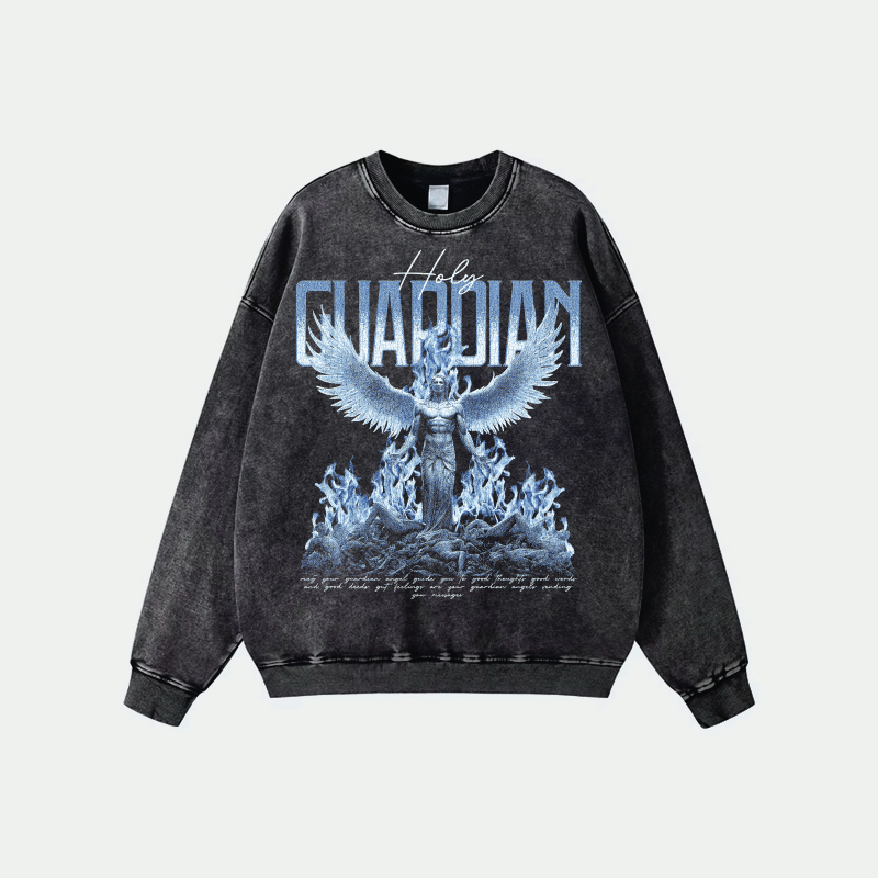 Overzise Sweatshirt Acid Wash