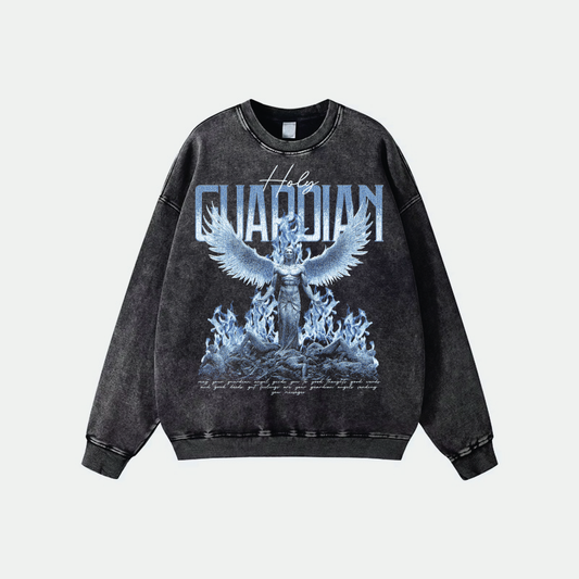 Overzise Sweatshirt Acid Wash