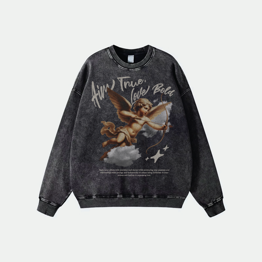 Overzise Sweatshirt Acid Wash