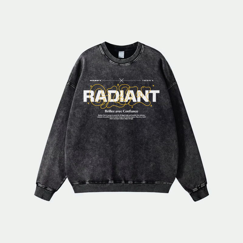 Overzise Sweatshirt Acid Wash