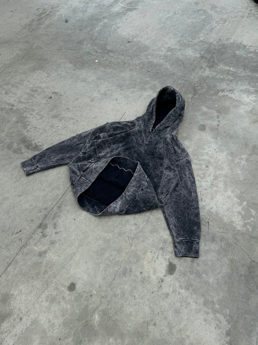 Minimalist Basic Hoodie Acid Wash