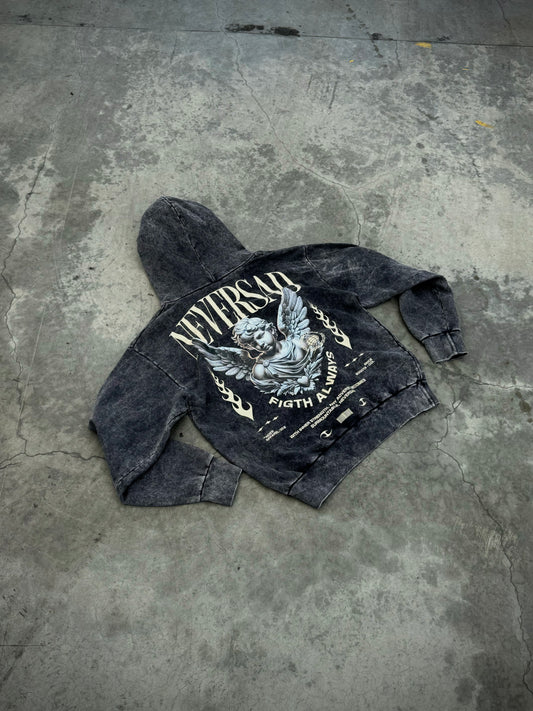 Overzise Hoodie Acid Wash