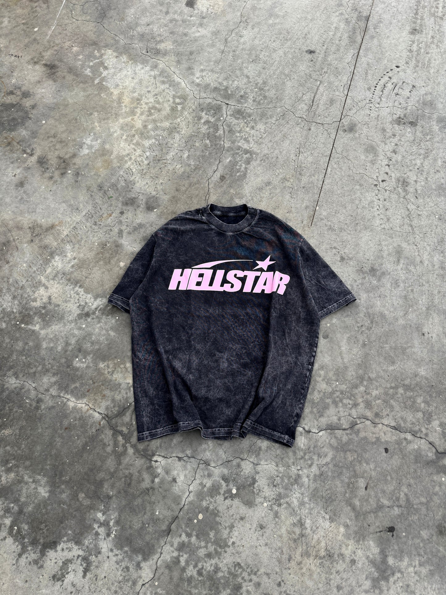 Overzise T-Shirt Acid Wash Hellstar