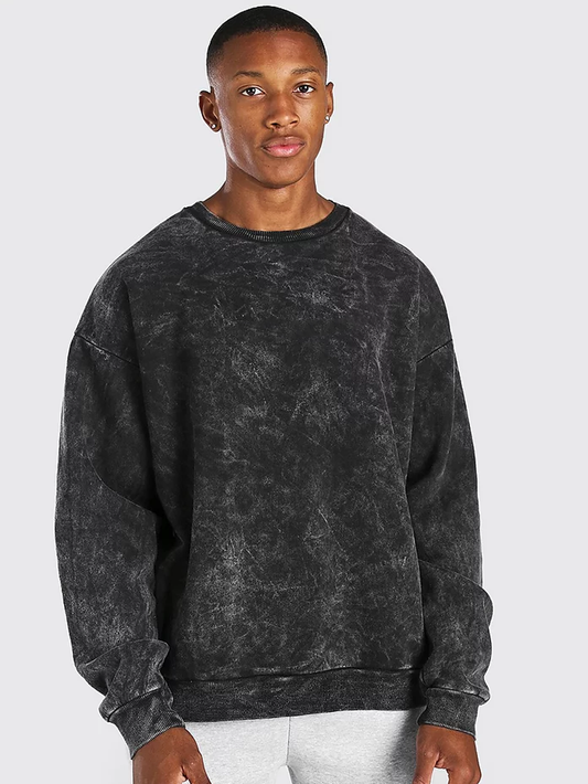 Overzise Sweatshirt Acid Wash